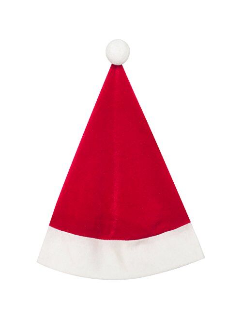 Sunny Fashion Girls Dress Christmas Hat Red Velvet Long Sleeve Holiday Size 4-14