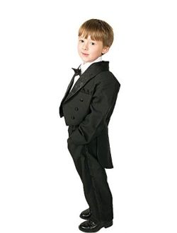 Dressy Daisy Boys' Classic Tuxedo w/Tail 5 Pcs Set Formal Suits Wedding Outfit 001