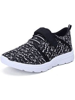 Abertina Kids Lightweight Breathable Running Sneakers Easy Walk Sport Casual Shoes for Boys Girls