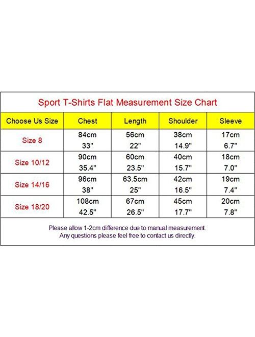 Sportides Boy's Quick Dry Active Sport Short Sleeve Breathable T-Shirt Tee Top LBS701