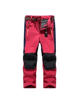 LANBAOSI Kids Boys Girls Waterproof Outdoor Hiking Pants Warm Fleece Lined