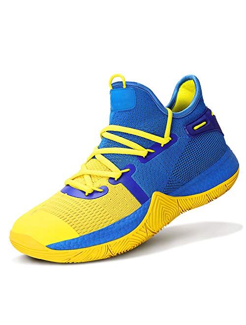 WETIKE Boys Basketball Shoes Non-Slip Girls Sneakers Durable Kids Running Shoes Outdoor Trainers Little Kid/Big Kid 