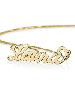 14k Gold Personalized Name Necklace - Custom Made Any Name