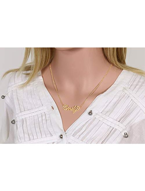 14k Gold Personalized Name Necklace - Custom Made Any Name