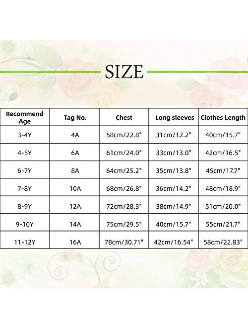 TFJH E Girls & Boys Long Sleeve Rashgurad Swimsuit UPF 50+ Kids Swimwear Sunsuits