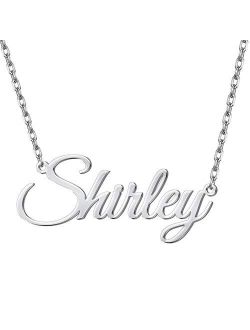 Name Necklace Personalized, Custom Made Nameplate Necklace Dainty Sterling Silver Gift for Mother Girlfriend