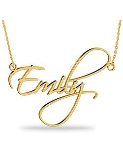 Joelle Jewelry Design 18K Gold Plated Name Necklace Personalized Sterling Silver Necklace Pendent Gifts Custom with Any Name