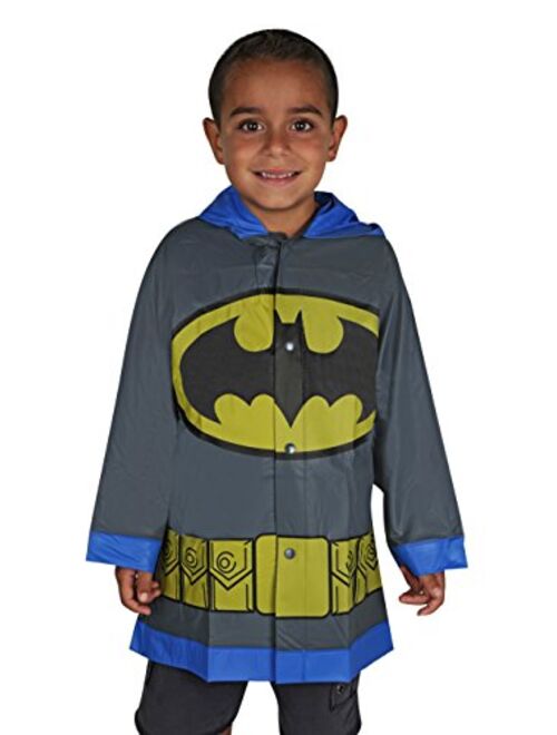 DC Comics Little Boys' Batman Waterproof Outwear Hooded Rain Slicker - Toddler