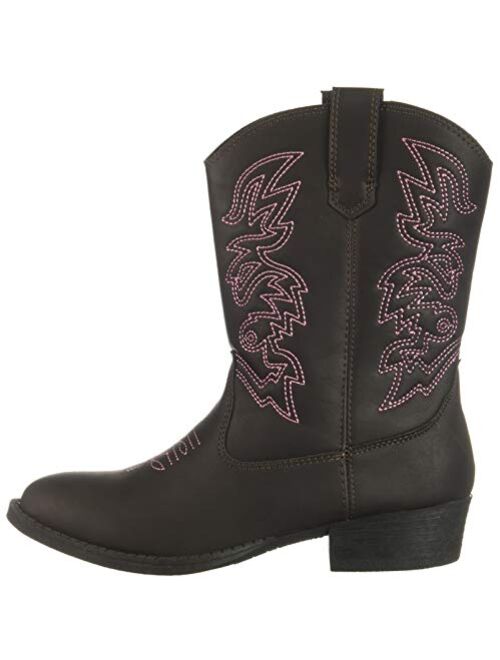 Deer Stags Kids' Ranch Pull on Western Cowboy Fashion Comfort Boot