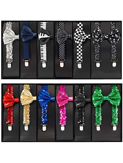 Buha Suspenders for Men, 2 in 1 Suspenders and Bow Tie, Mens Outfits Casual Suspender and Bow Tie Special Edition