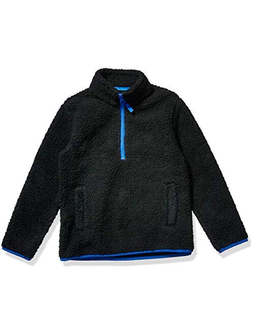 Amazon Essentials Boy's Polar Fleece Lined Sherpa Quarter-Zip Jacket