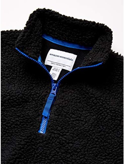 Amazon Essentials Boy's Polar Fleece Lined Sherpa Quarter-Zip Jacket