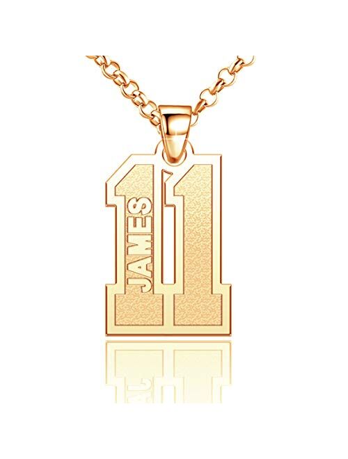 LoEnMe Jewelry Rose Gold Name Necklace Personalized Custom Made Gift for Women Girls Couple