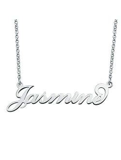 Casa De Novia Personalized Nameplate Name Necklace Custom Made Any Name Stainless Steel Pendant Necklace for Women