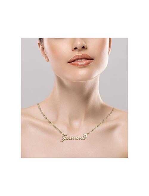 Casa De Novia Personalized Nameplate Name Necklace Custom Made Any Name Stainless Steel Pendant Necklace for Women