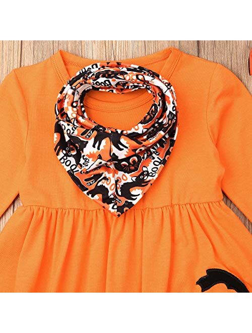 Toddler Little Girls Ruffle Flare Tunic Dress Top Striped Leggings Pants 2PC Fall Winter Outfit Set Clothes