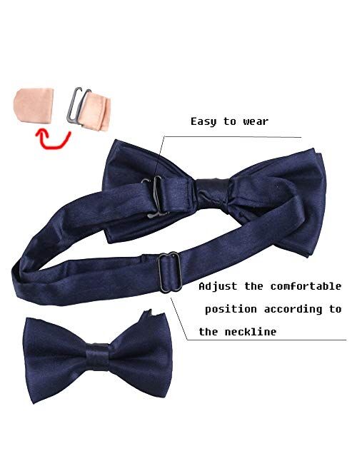 GUCHOL Boys Suspenders Bow Tie Set for Kids - Adjustable Elastic Classic Wedding Accessory Sets Age 1 to 6 Year