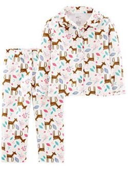 Baby and Toddler Girls' 2-Piece Coat Style Pajama Set