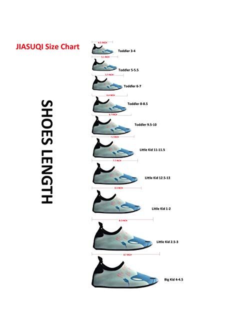 JIASUQI Kids Boys and Girls Summer Athletic Water Shoes Aqua Socks for Beach Swimming Pool