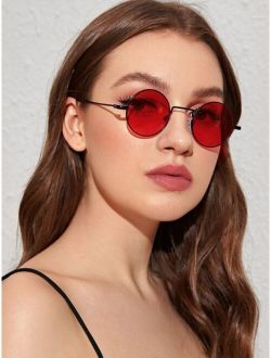 Round Acrylic Frame Retro Sunglasses