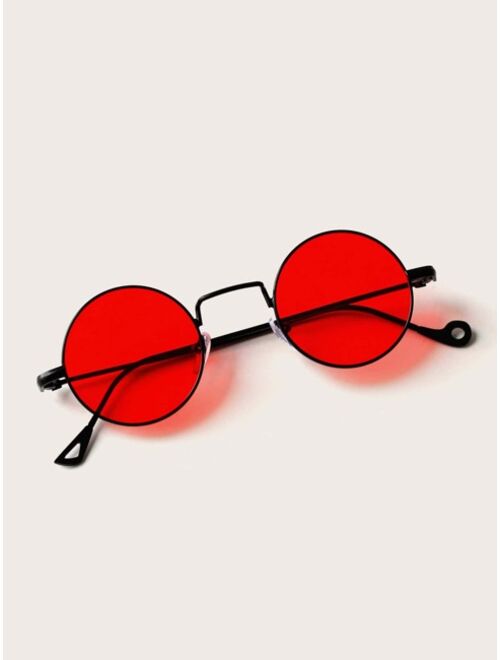Shein Round Acrylic Frame Retro Sunglasses