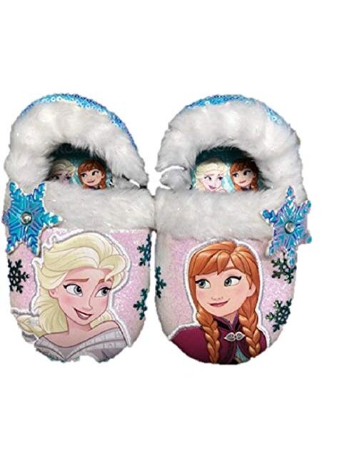 Disney Girls' Frozen Elsa Anna Snowflake Slippers