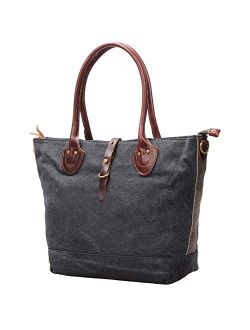 Iblue Canvas Totes Bag Top Handle Shoulder Handbag Large For Women #254