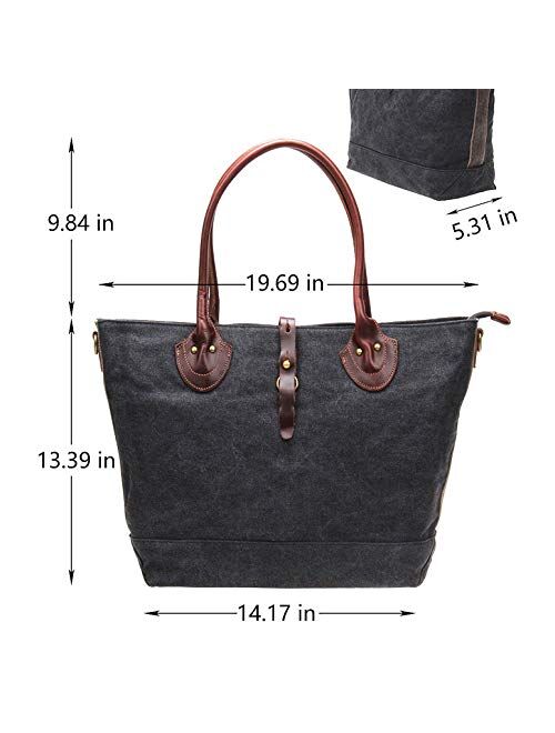 Iblue Canvas Totes Bag Top Handle Shoulder Handbag Large For Women #254
