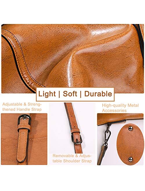 Handbags for Women, URWILL Large Tote Shoulder Handbag, Leather Work Purses and Tote Bags with Shoulder Strap, Top-Handle Satchel and Crossbody Bags
