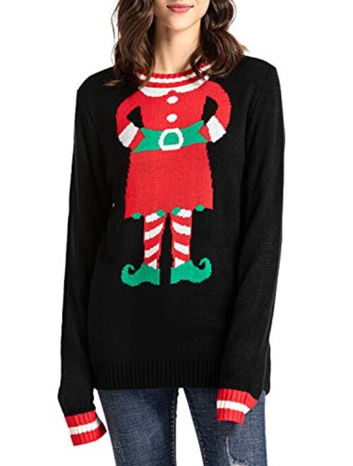 Yidarton Unisex Men Women's Ugly Christmas Sweater Knitted Patterns Round Neck Long Sleeve Pullover for Xmas Party Holiday