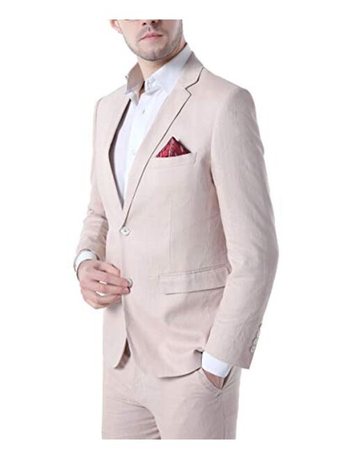 Botong Men's Wedding 2 Pieces Suits Groom Tuxedos 2 Buttons