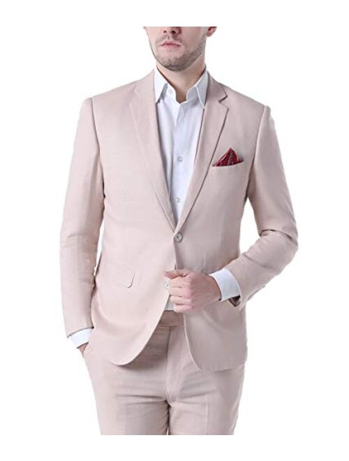 Botong Men's Wedding 2 Pieces Suits Groom Tuxedos 2 Buttons