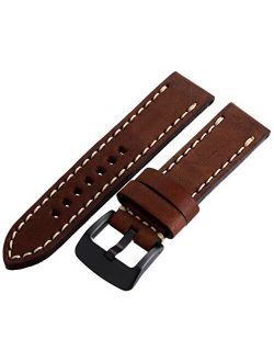 Tech Swiss LEA1558-22 Calfskin Brown Leather Extra Thick 22mm