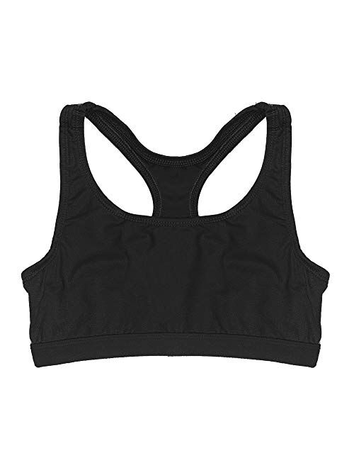 Popular Girl's Print and Solid Racerback Sports Bra - 2 Pack