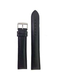 XXXL Watch Band Leather Padded Mens Black or Brown (18mm, 20mm 22mm)