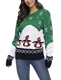 Sovoyontee Women's Cute Funny Hilarious Ugly Christmas Sweater
