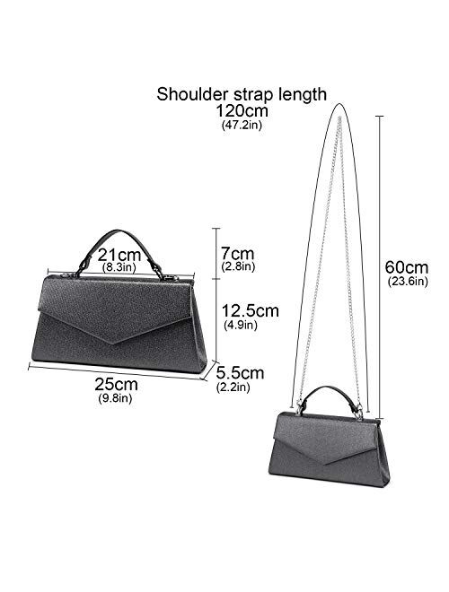 LOVEVOOK Clutch Purse Women Evening Envelope Handbag Shoulder Cross Body Bag Gift for Mother's Day