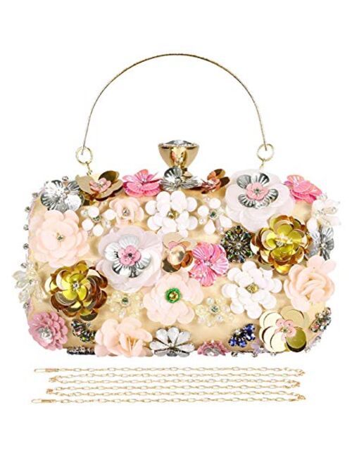 Women Flower Clutches Evening Bags Handbags Wedding Clutch Purse Prom Party Bags