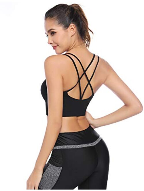 Buy Sykooria 1-3 Pack Strappy Sports Bra for Women Sexy Crisscross