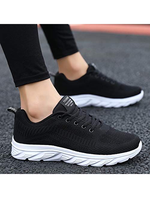 Haforever Men's Knit Sport Running Shoes Mesh Breathable Trail Runners Fashion Sneakers Outdoor Walking Shoes Sport Shoes
