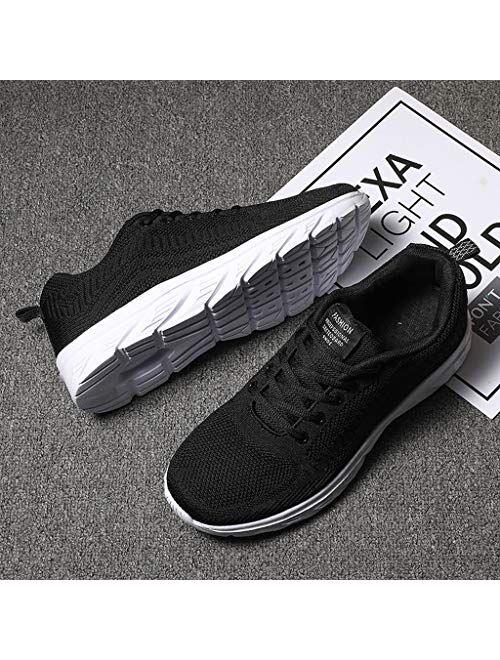 Haforever Men's Knit Sport Running Shoes Mesh Breathable Trail Runners Fashion Sneakers Outdoor Walking Shoes Sport Shoes