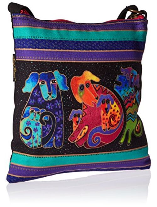 Laurel Burch Artistic Totes Crossbody, 10 by 10-Inch, Dogs and Doggies