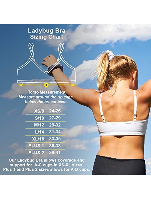 Yellowberry Ladybug Bra - Great First Bra for Girls, Teens and Tweens, Best Training Bra
