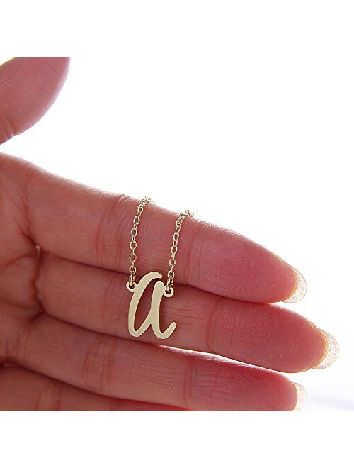 AOLO Initial Necklace 26 Letters from A-Z Stainless Steel Silver and Gold Color