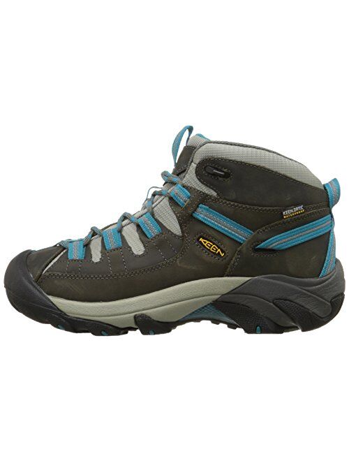 KEEN Women's Targhee II Mid Waterproof, Gargoyle/Caribbean Sea, 9 M US