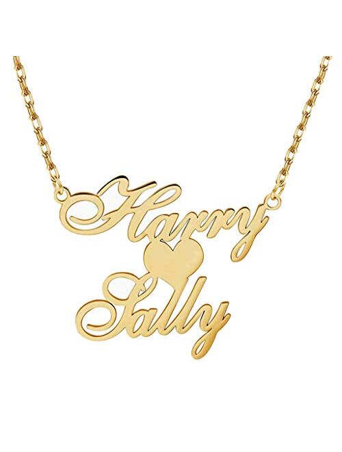 AIJIAO Personalized Custom Name Necklace Pendant for Women Birthday Jewelry Gift