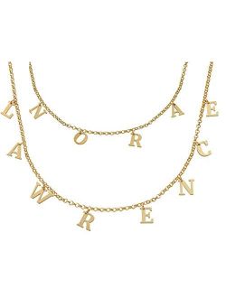 MyNameNecklace Personalized Choker Necklace Hanging Name Initial Letters-Custom Made Christmas Jewelry Gift