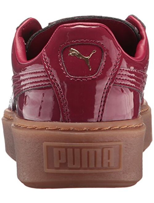 PUMA Women's Basket Platform Patent Wn Sneaker