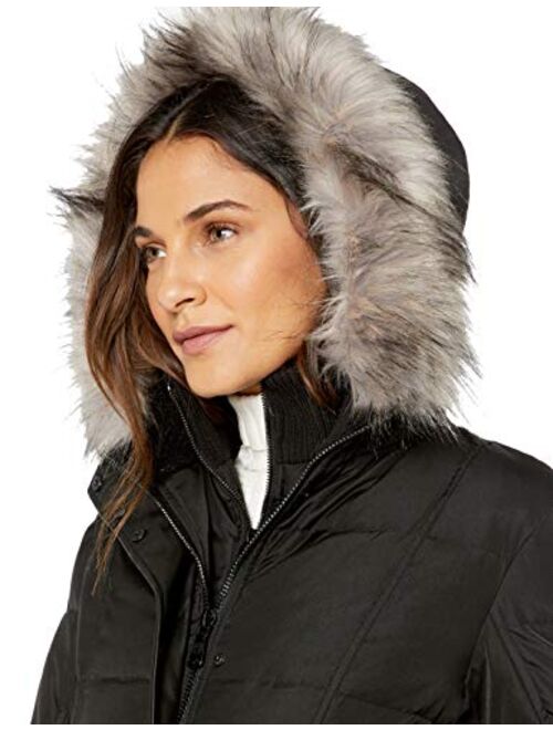 Vince Camuto Women's Warm Winter Jacket with Faux Trimmed Hood