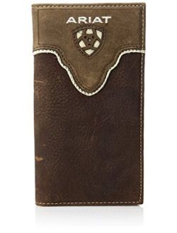 Men's Distressed Shield Inlay Rodeo Western Wallet